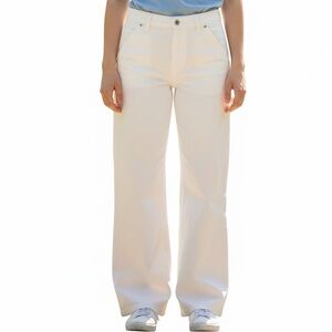 J Crew Khaki  Cotton Blend Wide-Leg pants size 4